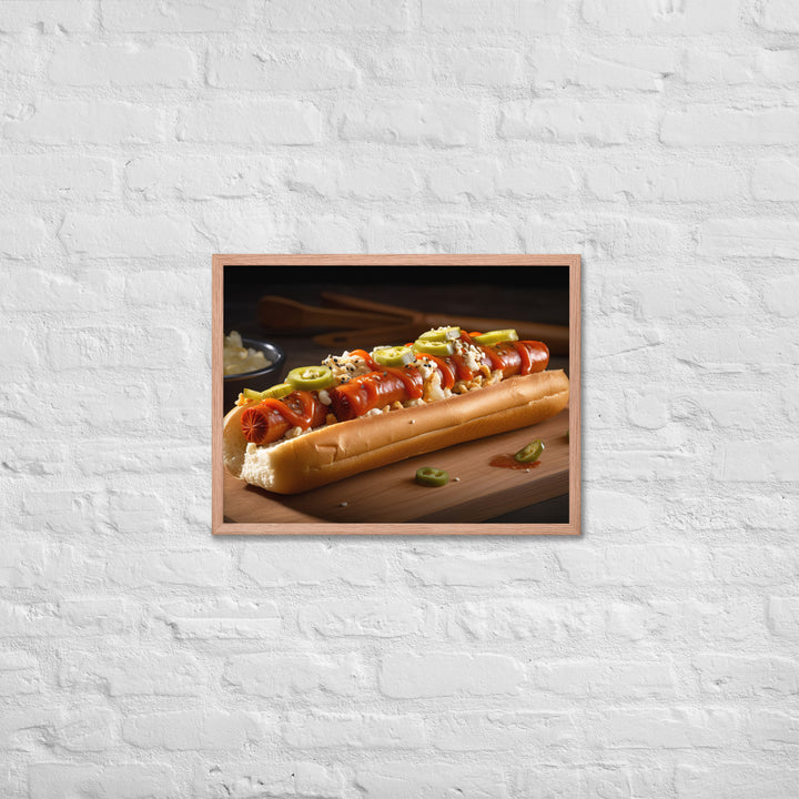 Kimchi Hot Dog Framed poster 🤤 from Yumify.AI