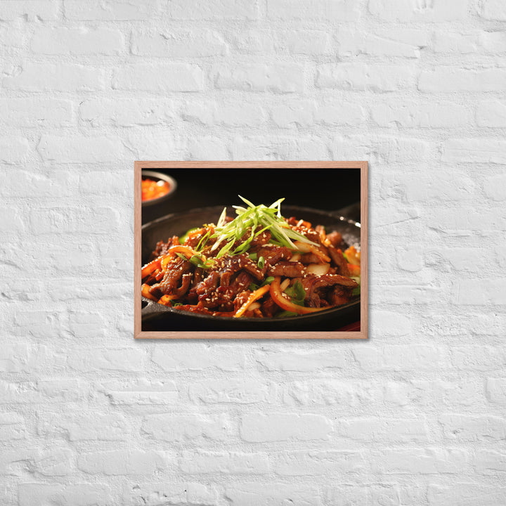 Kimchi Bulgogi Framed poster 🤤 from Yumify.AI