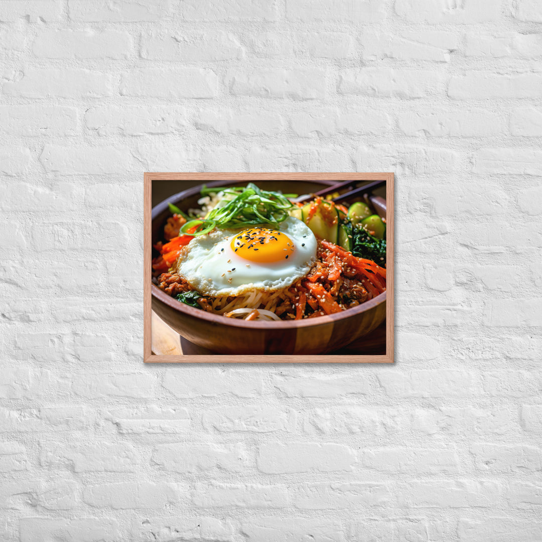 Kimchi Bibimbap Framed poster 🤤 from Yumify.AI