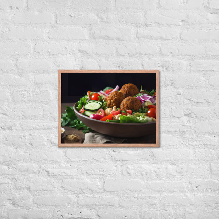 Falafel Salad Bowl Framed poster 🤤 from Yumify.AI