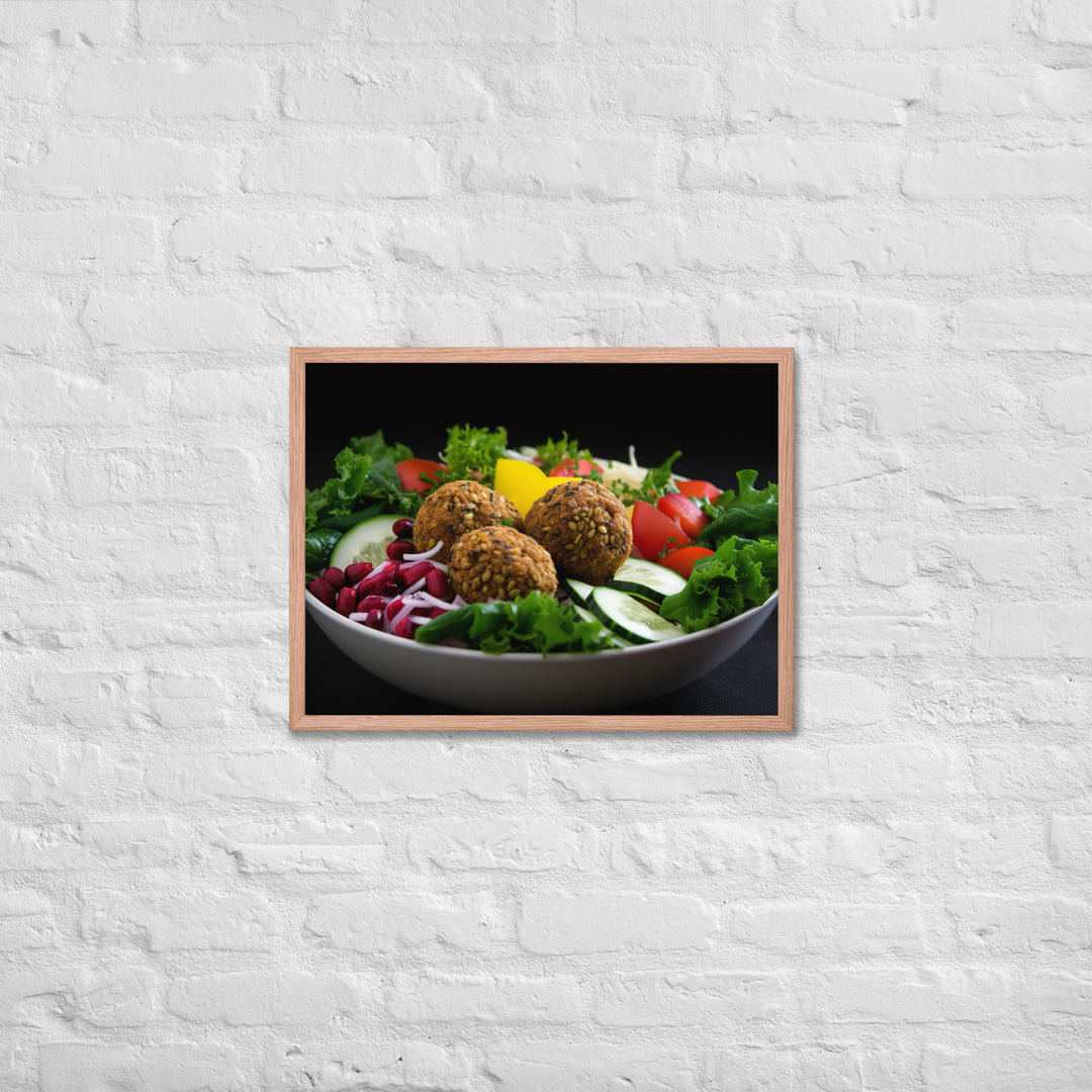 Falafel Salad Bowl Framed poster 🤤 from Yumify.AI