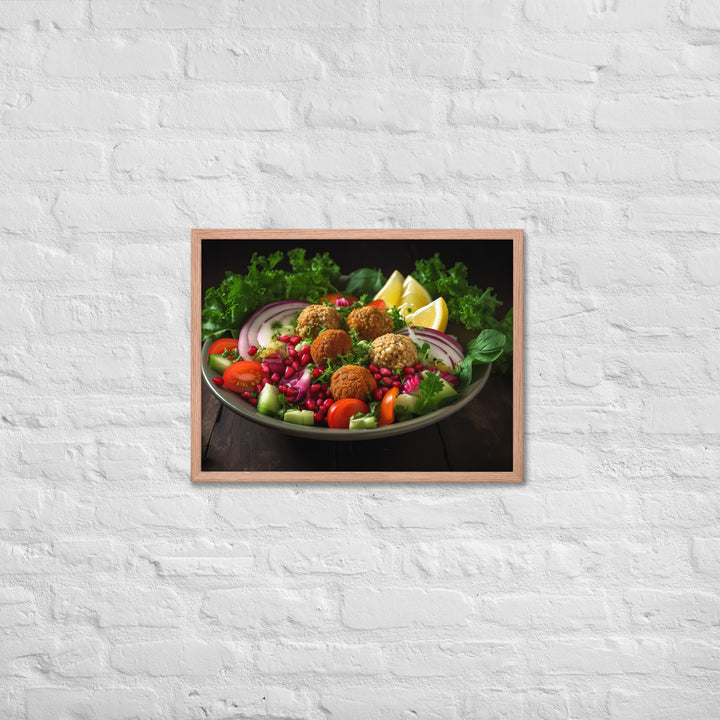 Falafel Salad Bowl Framed poster 🤤 from Yumify.AI