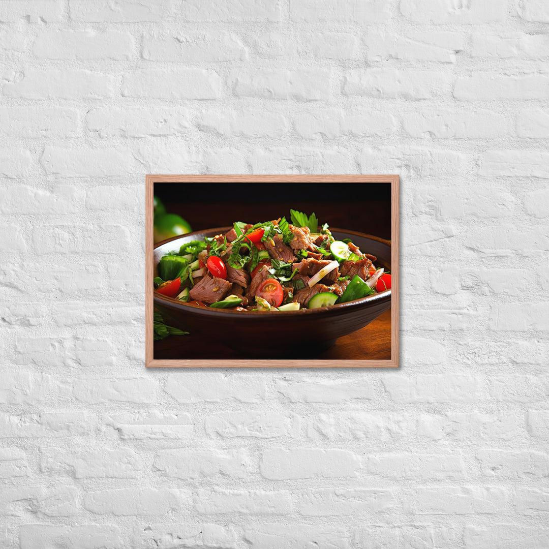 Thai Beef Salad Framed poster 🤤 from Yumify.AI