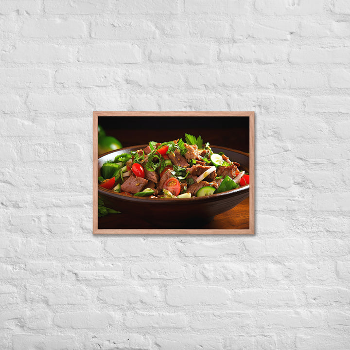 Thai Beef Salad Framed poster 🤤 from Yumify.AI