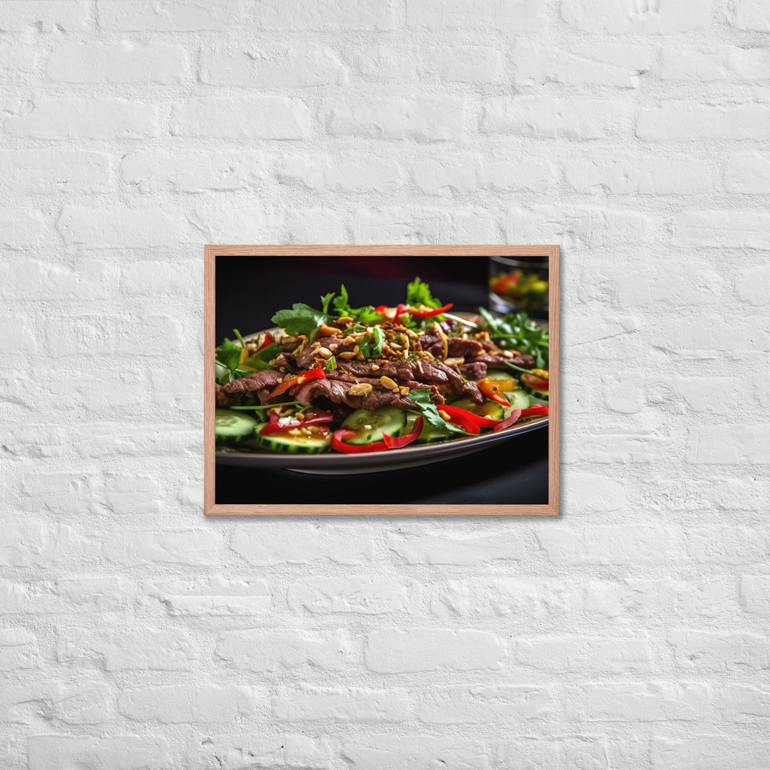 Thai Beef Salad Framed poster 🤤 from Yumify.AI