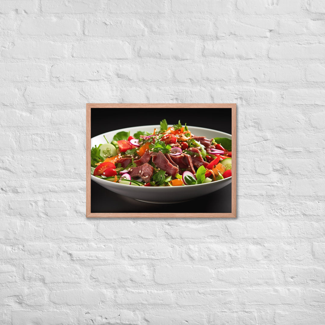 Thai Beef Salad Framed poster 🤤 from Yumify.AI