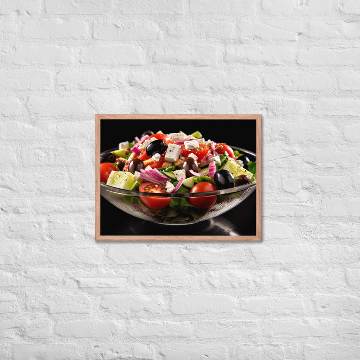 Greek Salad Framed poster 🤤 from Yumify.AI