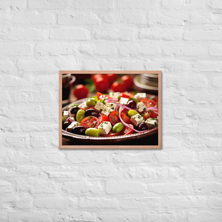 Greek Salad Framed poster 🤤 from Yumify.AI