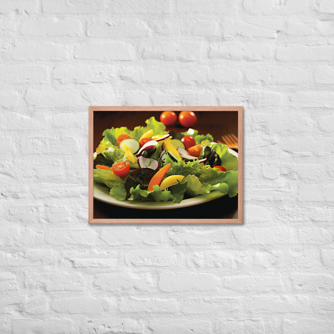 Garden Salad Framed poster 🤤 from Yumify.AI