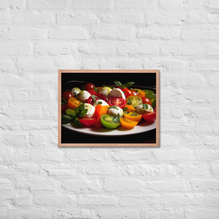 Tomato and Mozzarella Salad Framed poster 🤤 from Yumify.AI