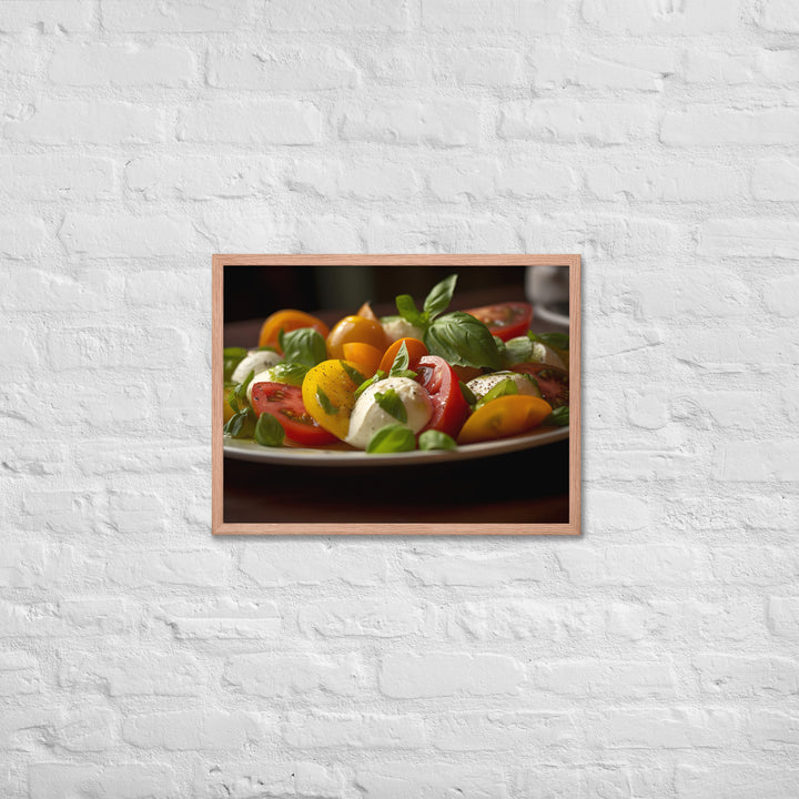 Tomato and Mozzarella Salad Framed poster 🤤 from Yumify.AI