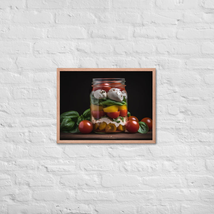 Mason Jar Caprese Salad Framed poster 🤤 from Yumify.AI