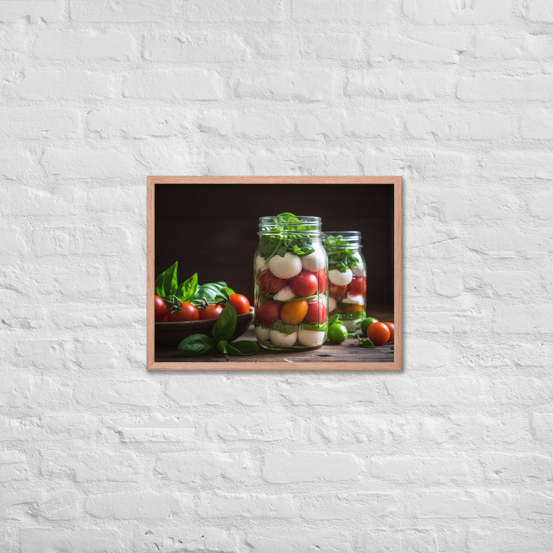 Mason Jar Caprese Salad Framed poster 🤤 from Yumify.AI