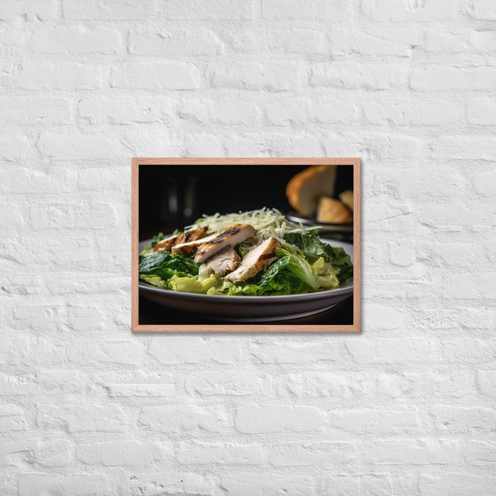 Grilled Chicken Caesar Framed poster 🤤 from Yumify.AI