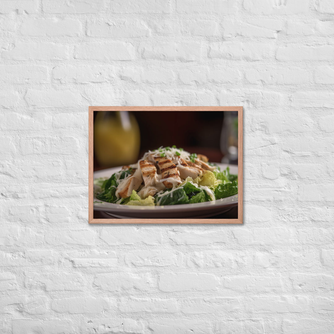 Grilled Chicken Caesar Framed poster 🤤 from Yumify.AI