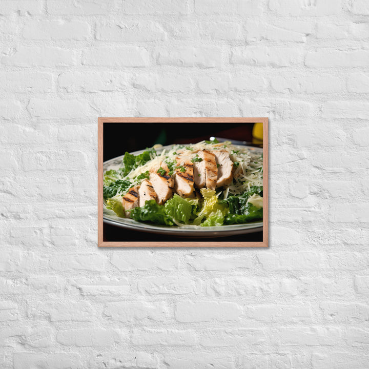 Grilled Chicken Caesar Framed poster 🤤 from Yumify.AI