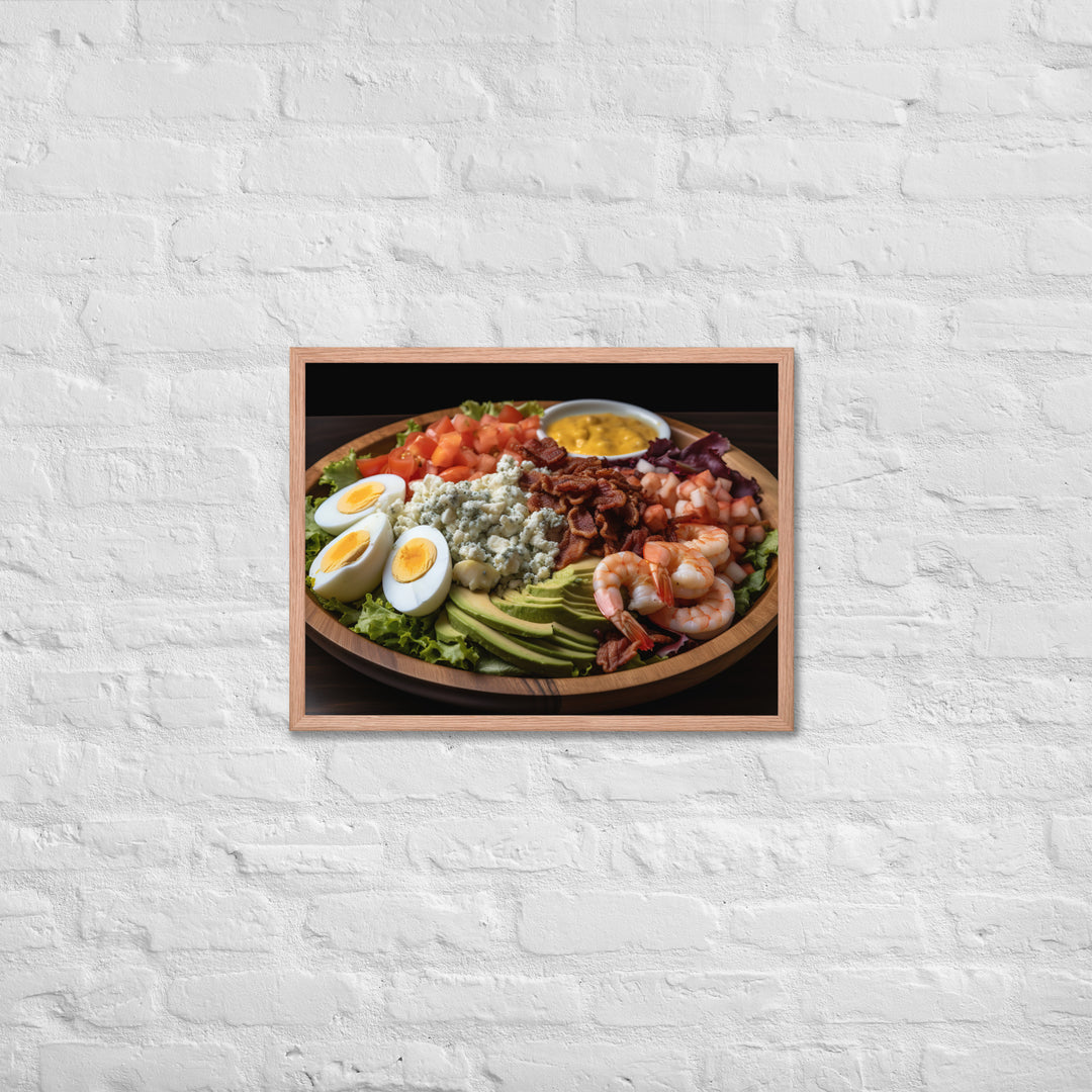 Cobb salad with shrimp Framed poster 🤤 from Yumify.AI