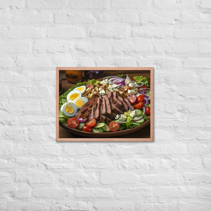 Cobb salad with grilled steak Framed poster 🤤 from Yumify.AI