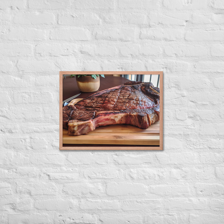 The Porterhouse Steak for Hungry Souls Framed poster 🤤 from Yumify.AI