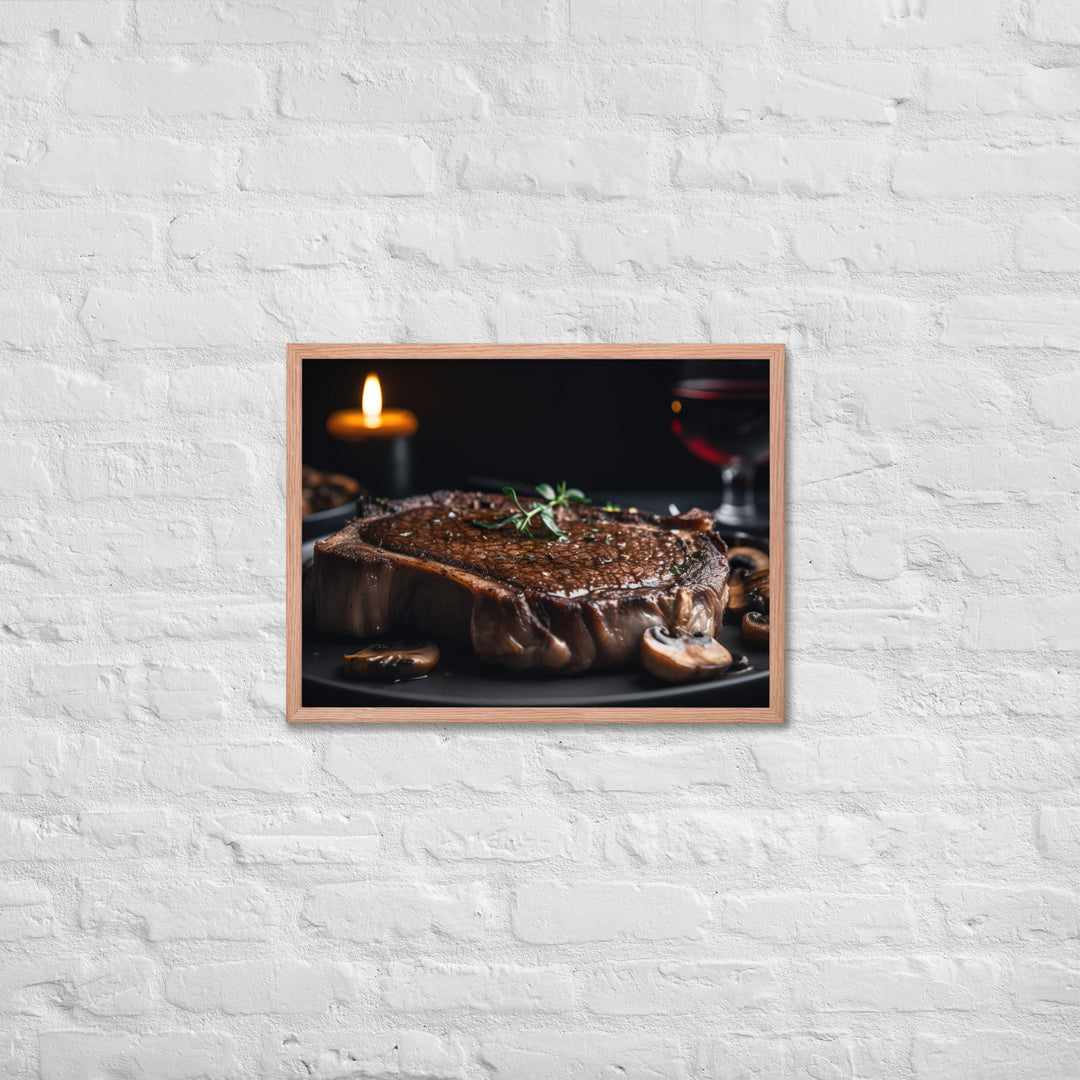 Pan Seared Ribeye Framed poster 🤤 from Yumify.AI