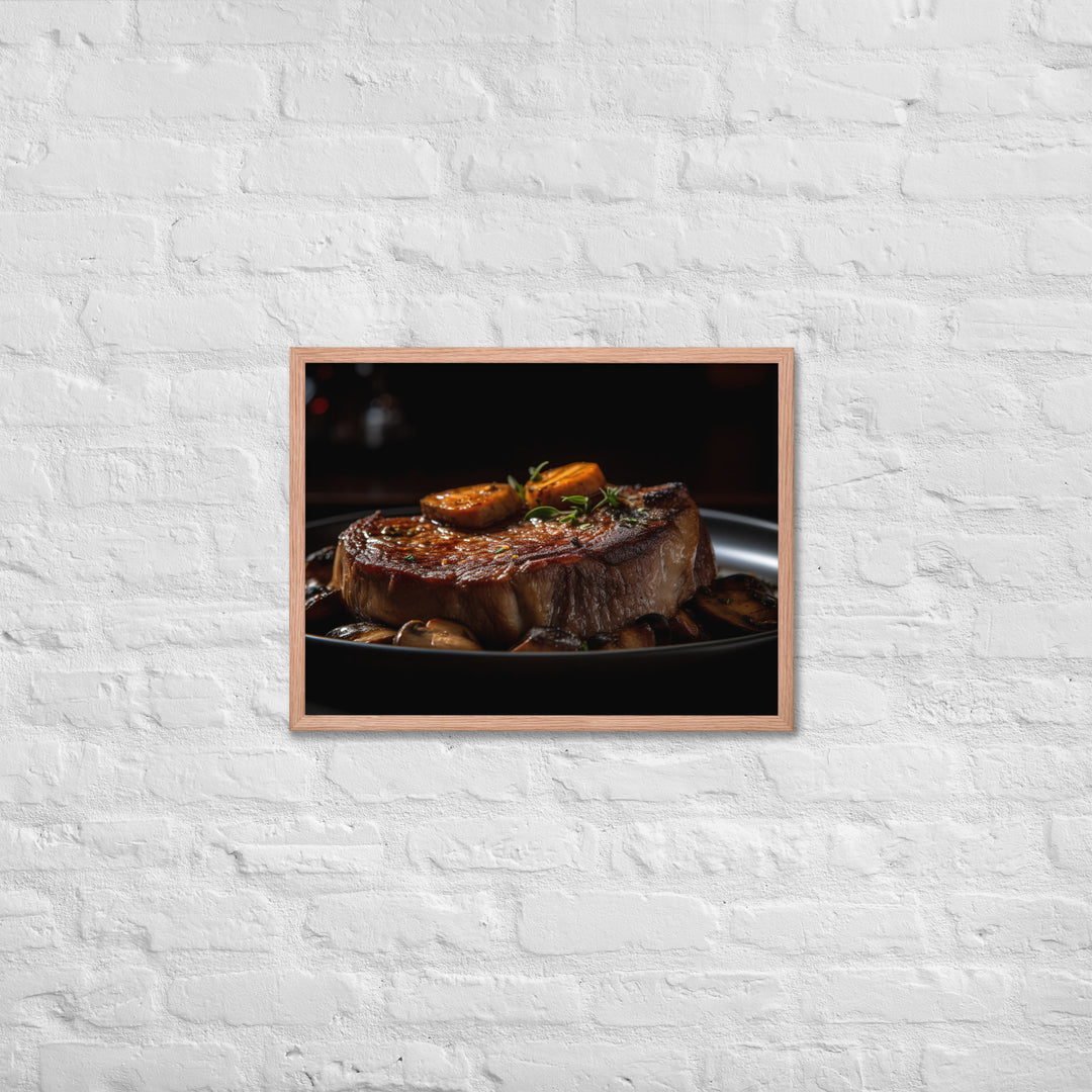 Pan Seared Ribeye Framed poster 🤤 from Yumify.AI