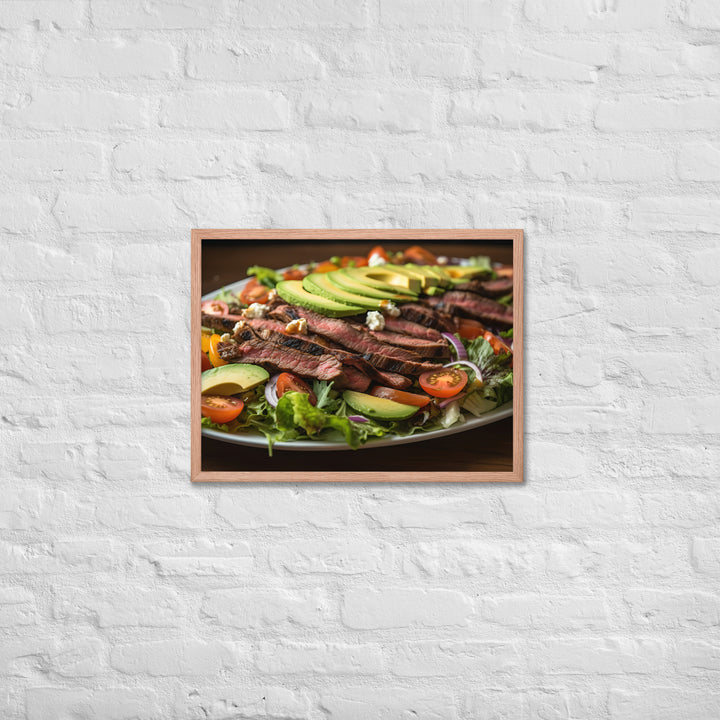 Grilled Skirt Steak Salad Framed poster 🤤 from Yumify.AI