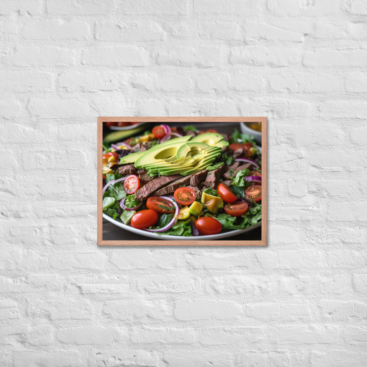 Grilled Skirt Steak Salad Framed poster 🤤 from Yumify.AI