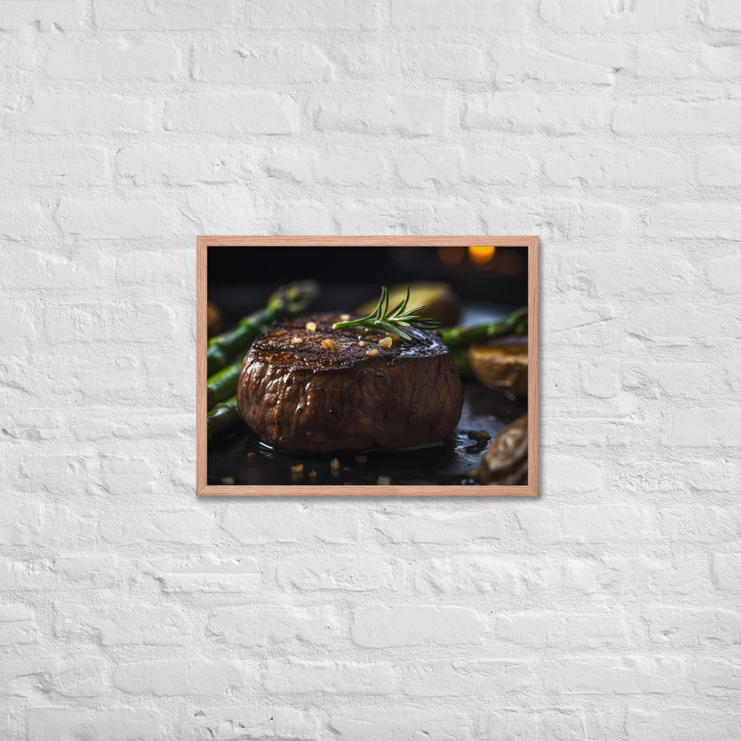 Grilled Filet Mignon Framed poster 🤤 from Yumify.AI