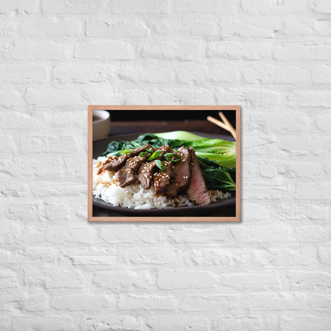 Asian Style Skirt Steak Framed poster 🤤 from Yumify.AI