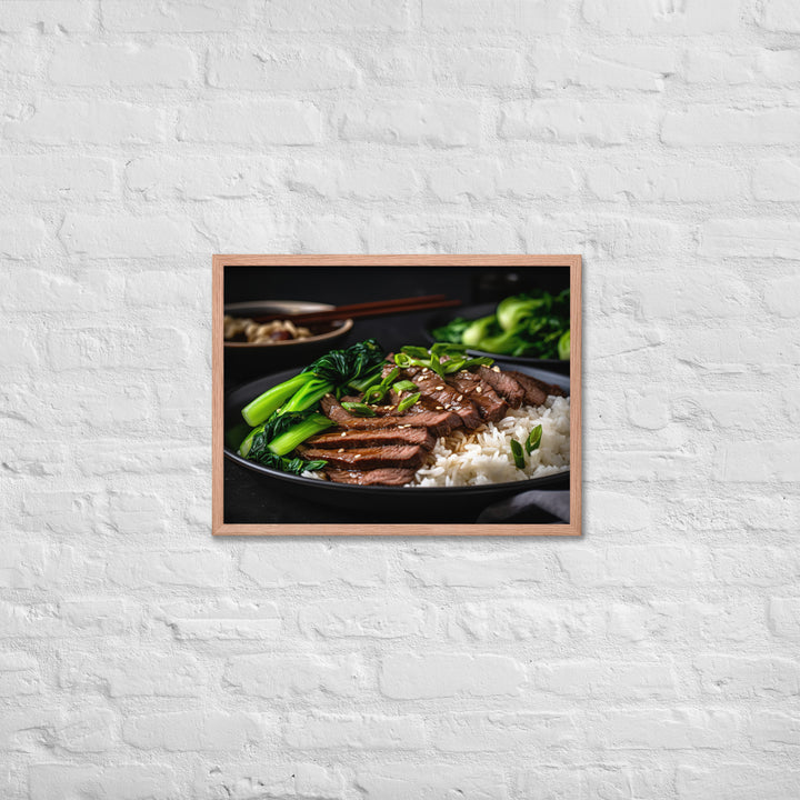 Asian Style Skirt Steak Framed poster 🤤 from Yumify.AI