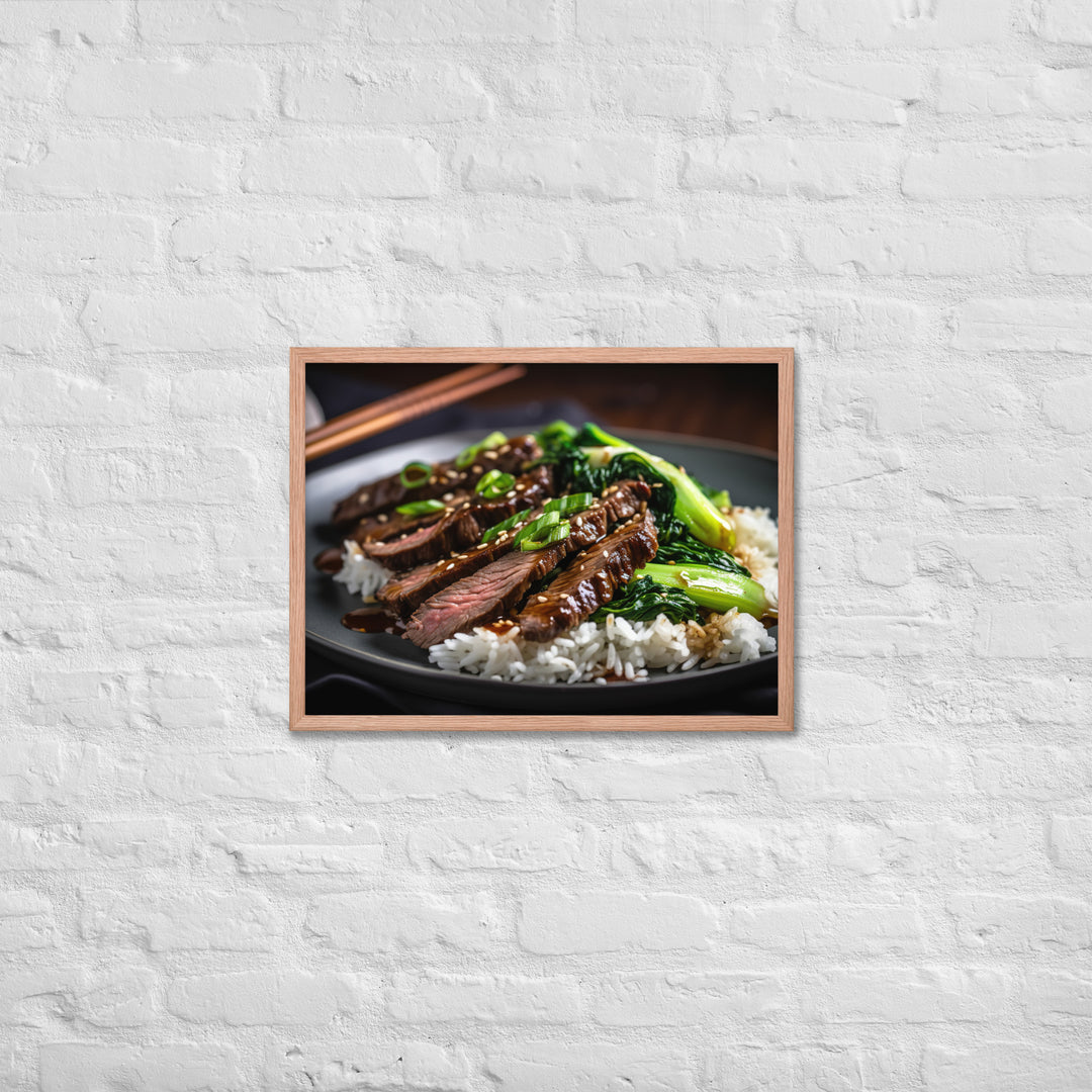 Asian Style Skirt Steak Framed poster 🤤 from Yumify.AI