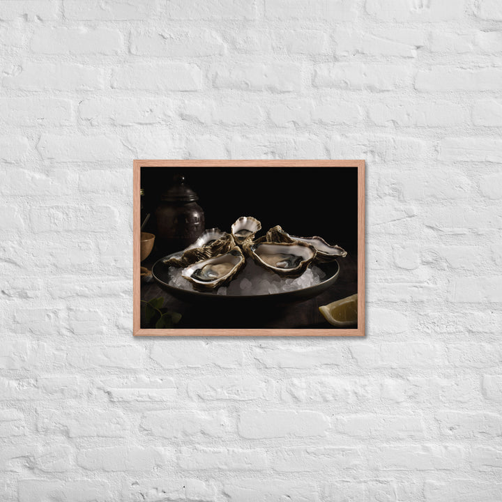 Savory Belon Oysters Framed poster 🤤 from Yumify.AI