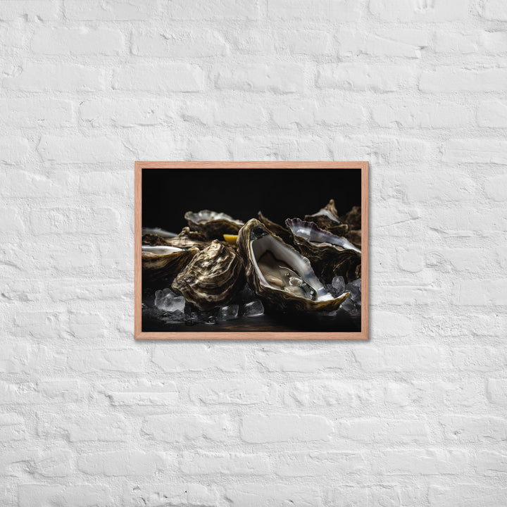 Savory Belon Oysters Framed poster 🤤 from Yumify.AI