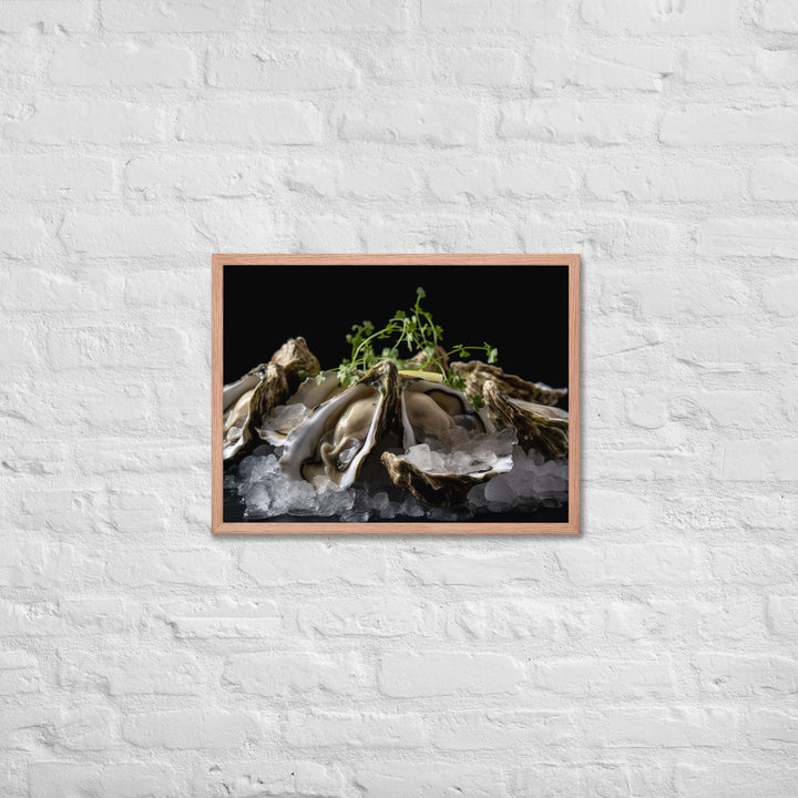 Savory Belon Oysters Framed poster 🤤 from Yumify.AI