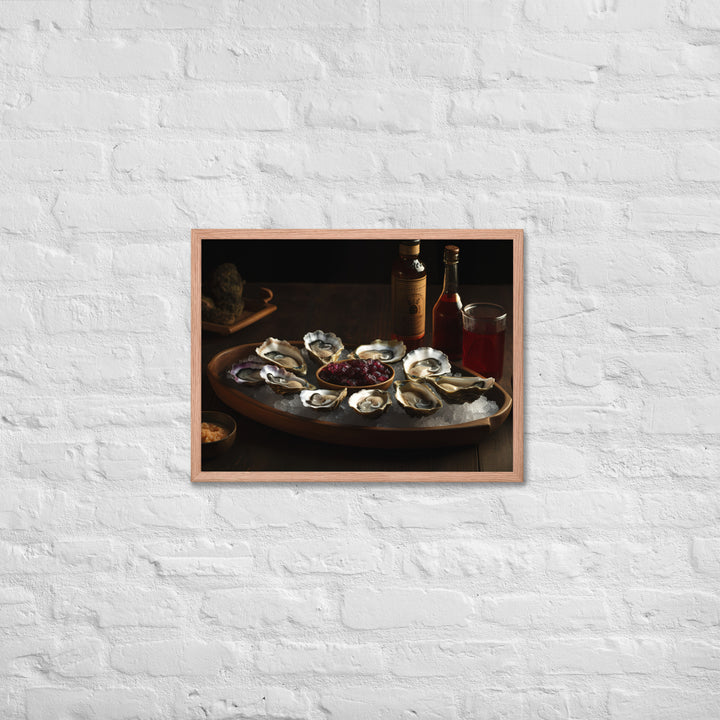 Savor the Sweetness of Kumamoto Oysters Framed poster 🤤 from Yumify.AI