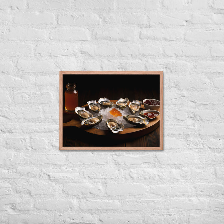 Savor the Sweetness of Kumamoto Oysters Framed poster 🤤 from Yumify.AI