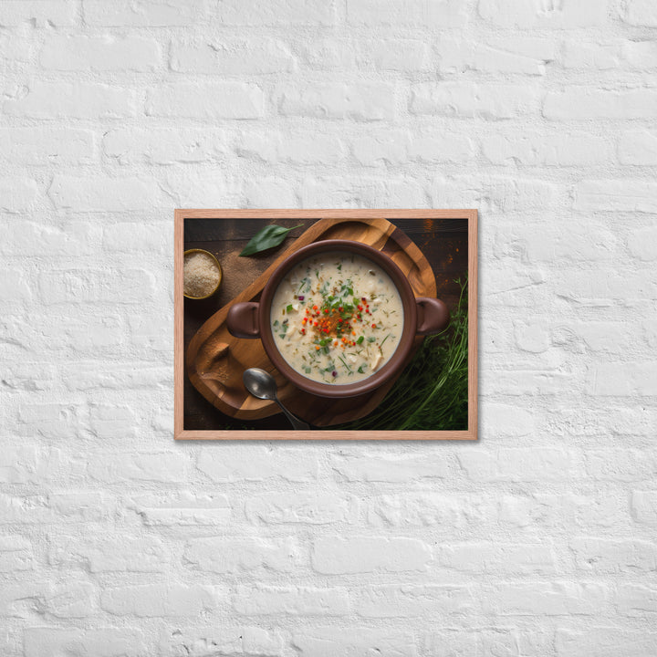 Olympia Oyster Chowder Framed poster 🤤 from Yumify.AI