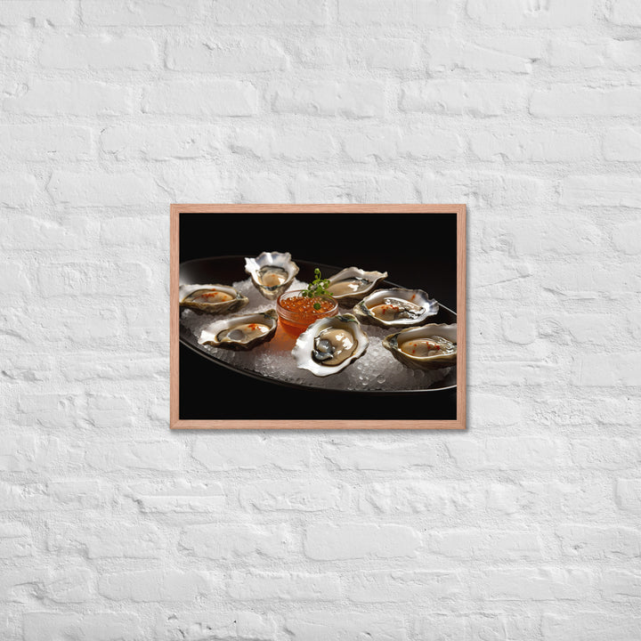 Kumamoto Oysters A Sensuous Delight Framed poster 🤤 from Yumify.AI