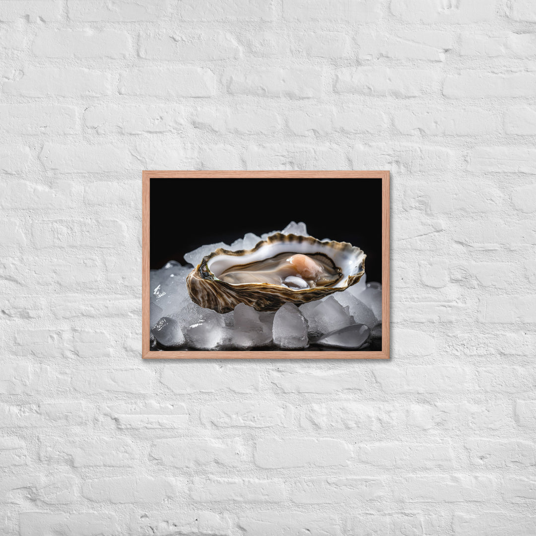 Freshly Shucked Wellfleet Oyster Framed poster 🤤 from Yumify.AI