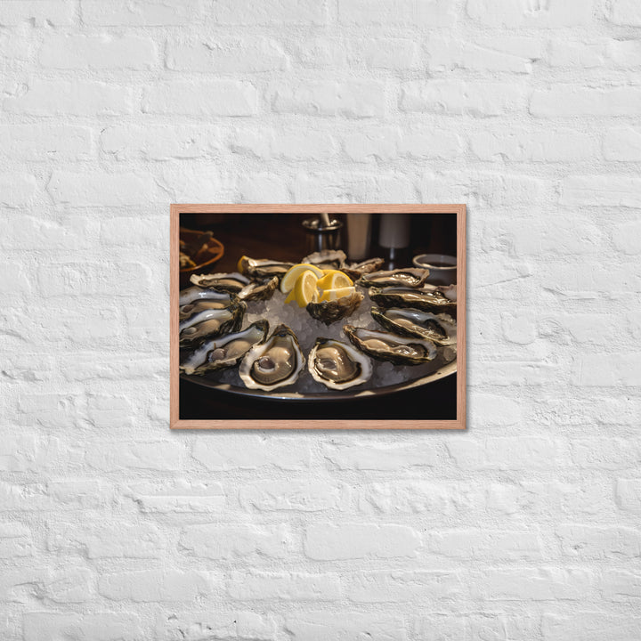 Freshly Shucked Malpeque Oysters Framed poster 🤤 from Yumify.AI