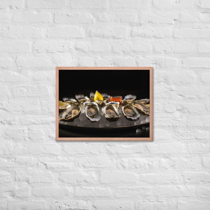 Freshly Shucked Malpeque Oysters Framed poster 🤤 from Yumify.AI