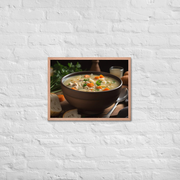 Eastern Oyster Chowder Framed poster 🤤 from Yumify.AI