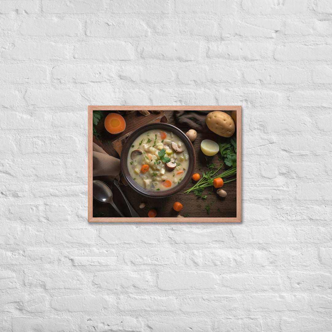 Eastern Oyster Chowder Framed poster 🤤 from Yumify.AI