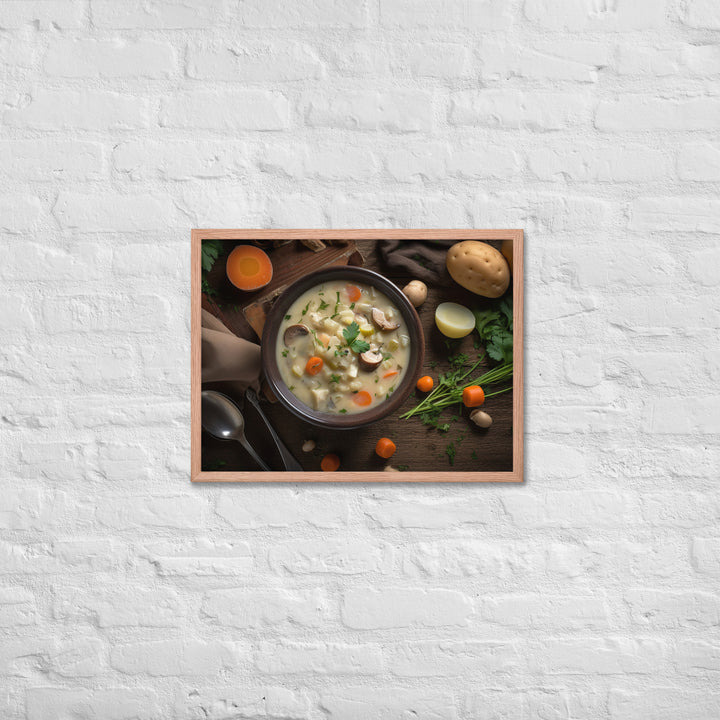 Eastern Oyster Chowder Framed poster 🤤 from Yumify.AI