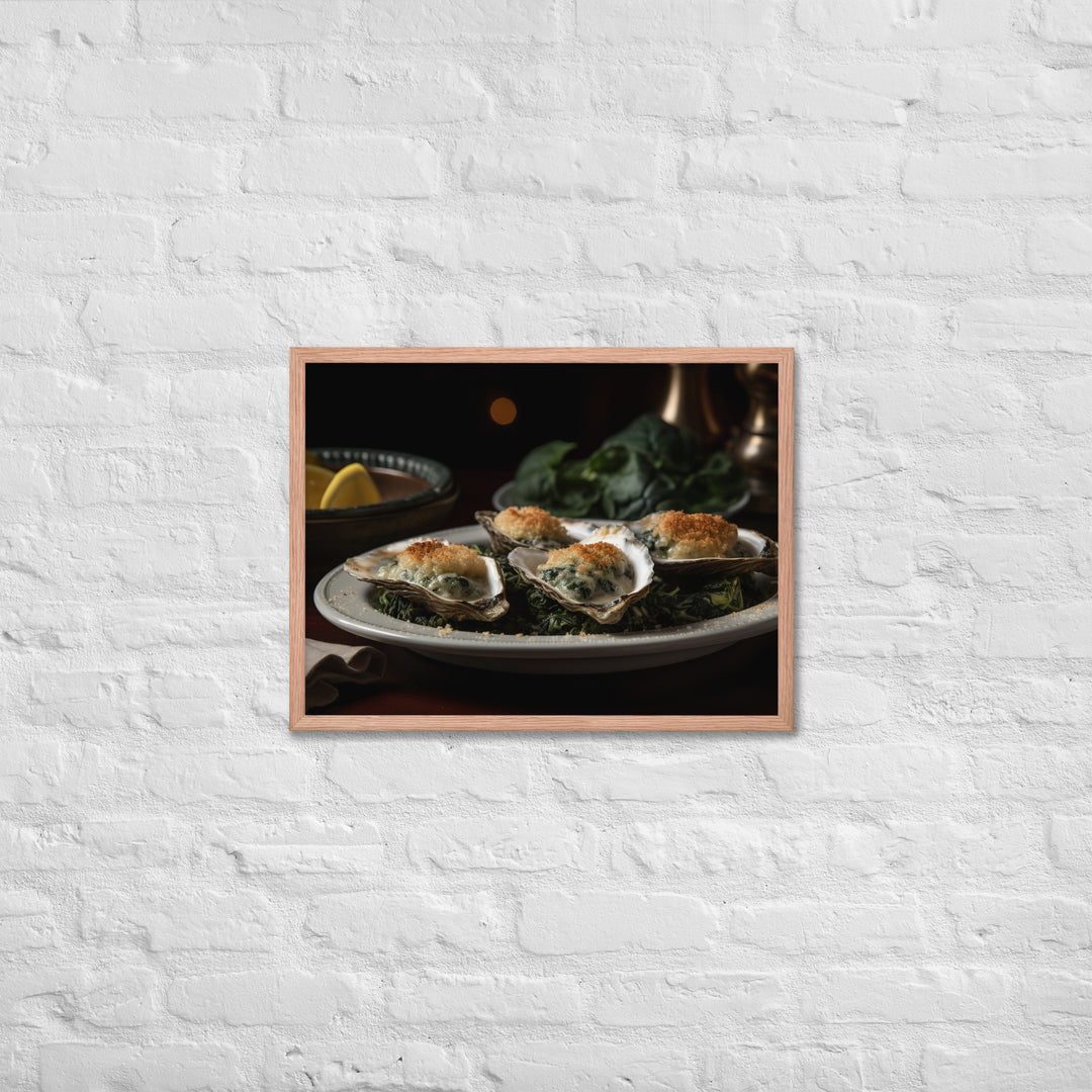 Blue Point Oysters Rockefeller Framed poster 🤤 from Yumify.AI