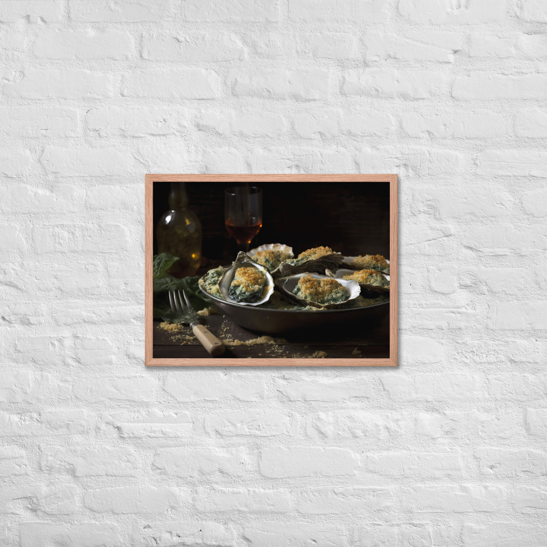 Blue Point Oysters Rockefeller Framed poster 🤤 from Yumify.AI