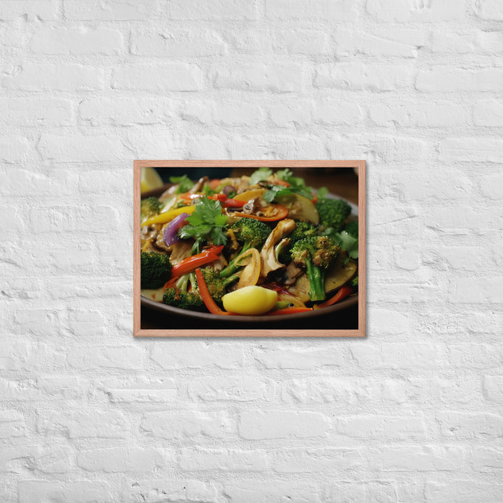 Asian style Pacific Oyster Stir Fry Framed poster 🤤 from Yumify.AI