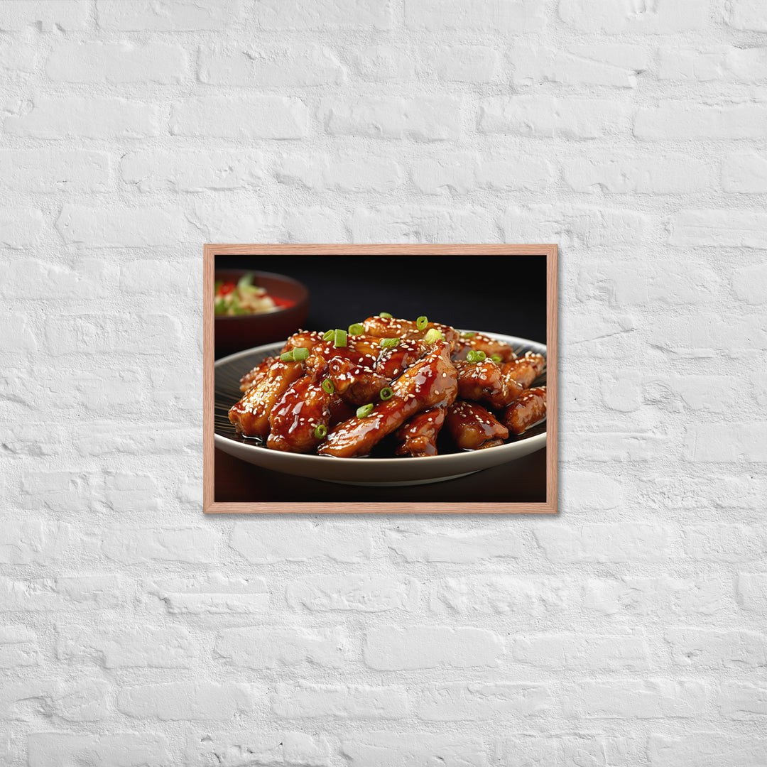 Teriyaki Wings Framed poster 🤤 from Yumify.AI