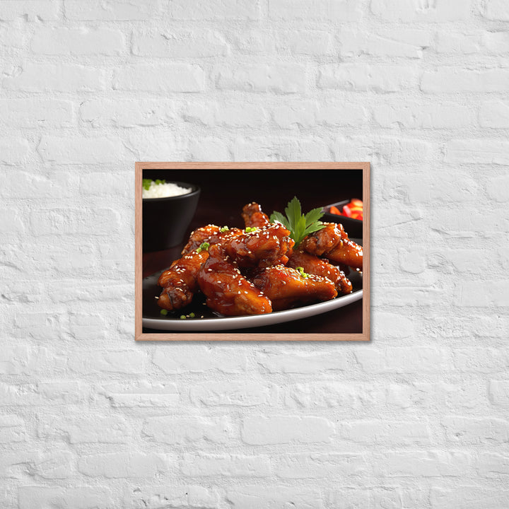 Teriyaki Wings Framed poster 🤤 from Yumify.AI