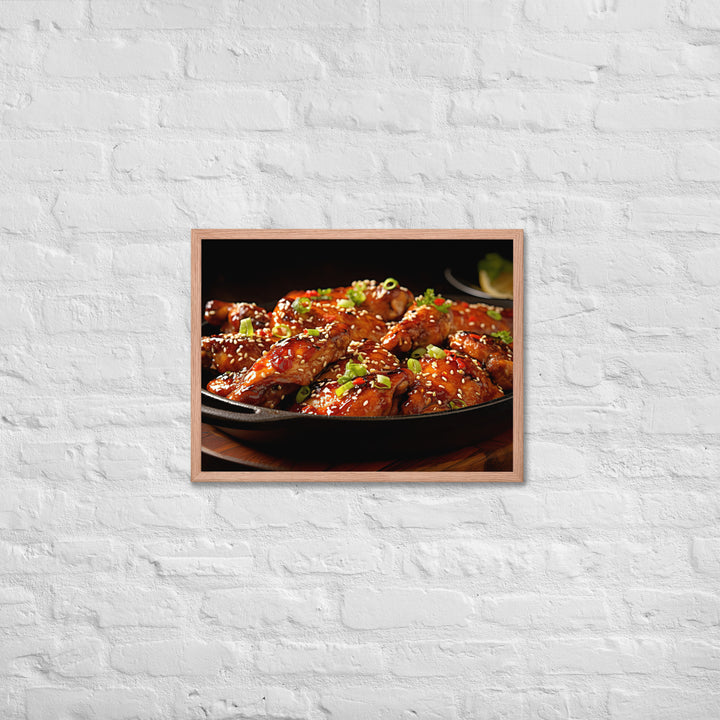 Spicy Korean Wings Framed poster 🤤 from Yumify.AI